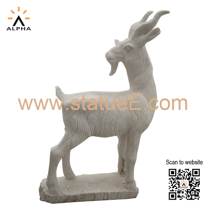 Marble goat statue